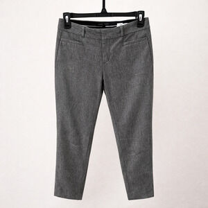Banana Republic Gray Stretch Work Slacks 0 Minimalist Career Chic Ankle Pants